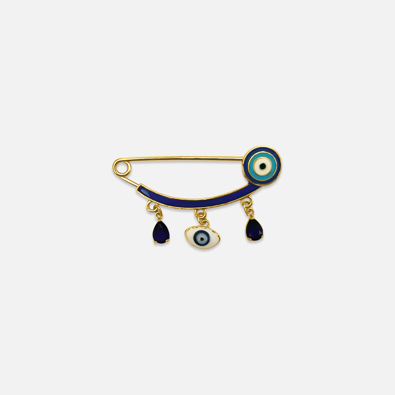 Masculine Evil Eye Baby Brooch